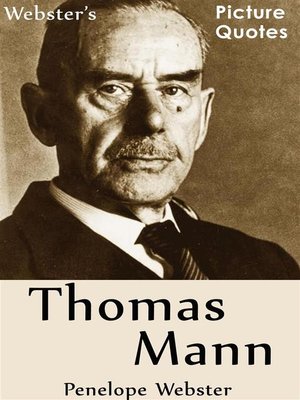 cover image of Webster's Thomas Mann Picture Quotes
